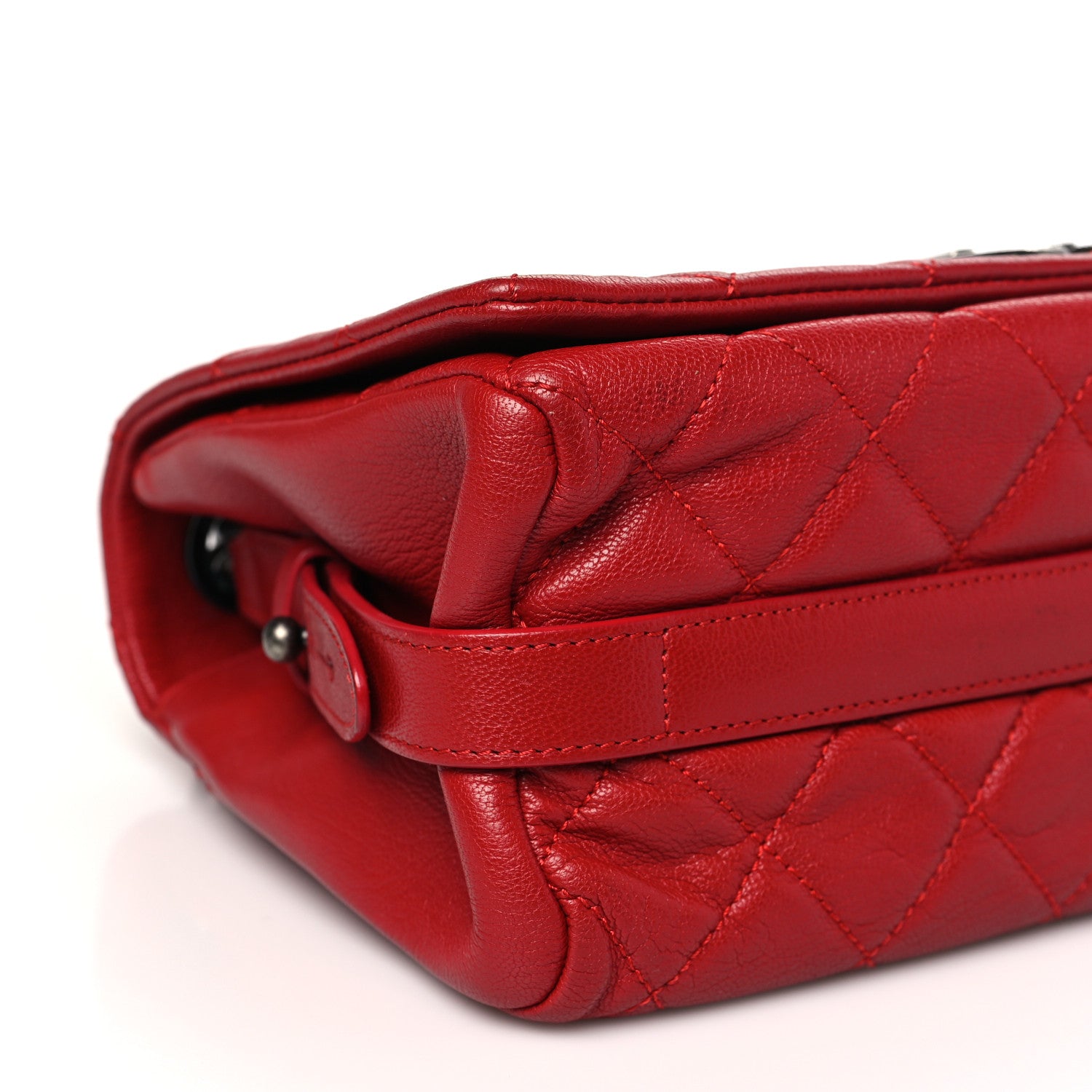 Chanel Goatskin Quilted Medium City Rock Flap Red 9 of 10