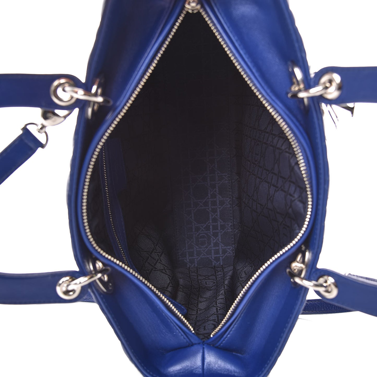 Lambskin Cannage Large Lady Dior Blue