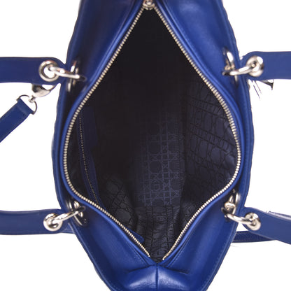 Christian Dior Lambskin Cannage Large Lady Dior Blue 5 of 9