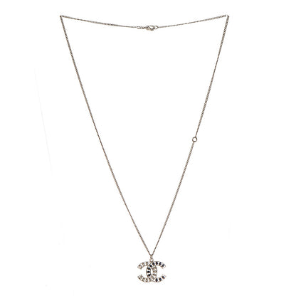 Chanel Pearl Beaded CC Necklace White Blue Silver 4 of 6