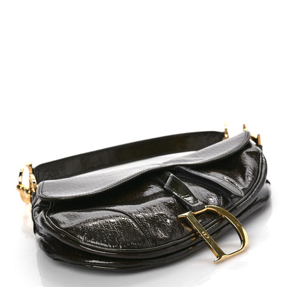 Christian Dior Patent Diorissimo Saddle Bag Green 4 of 10