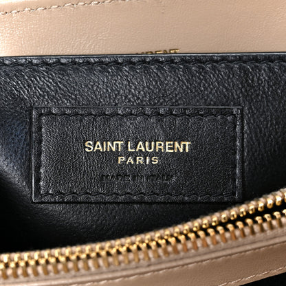 Saint Laurent Calfskin Y Quilted Monogram Small Loulou Chain Satchel Dark Beige 7 of 11