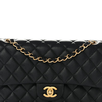Chanel Caviar Quilted Medium Double Flap Black 8 of 11