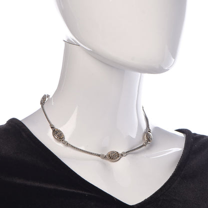 John Hardy Sterling Silver 18K Yellow Gold Jaisalmer Oval Station Necklace 2 of 5
