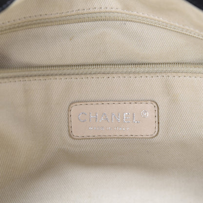 Chanel Glazed Goatskin Double Contrast Stitch Tote Black 8 of 13