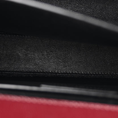 Saint Laurent Grain de Poudre Medium Classic Monogram Cassandra Top Handle Rouge Legion 6 of 12