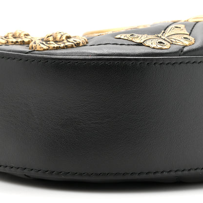 Gucci Calfskin Matelasse Animal Studs GG Marmont Belt Bag Black 10 of 10