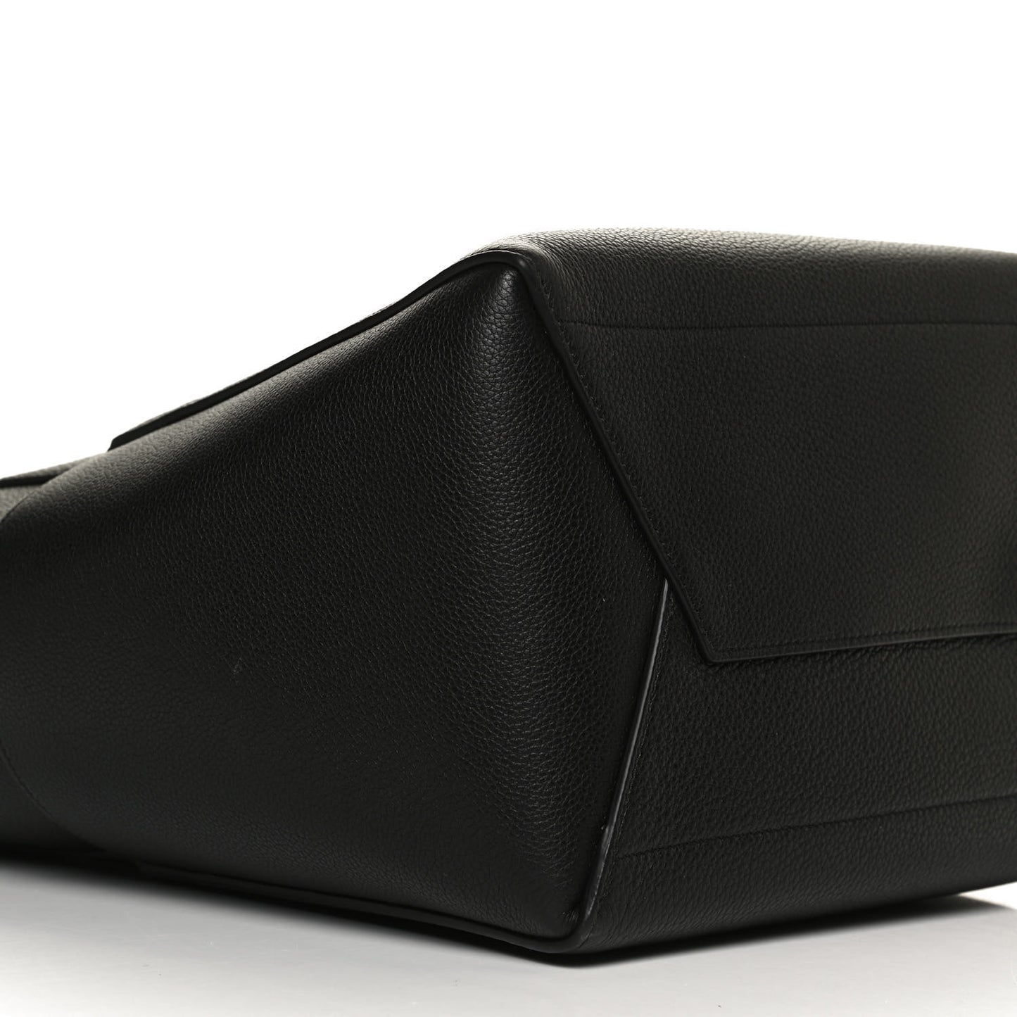 Goatskin Sangle Bucket Bag Black