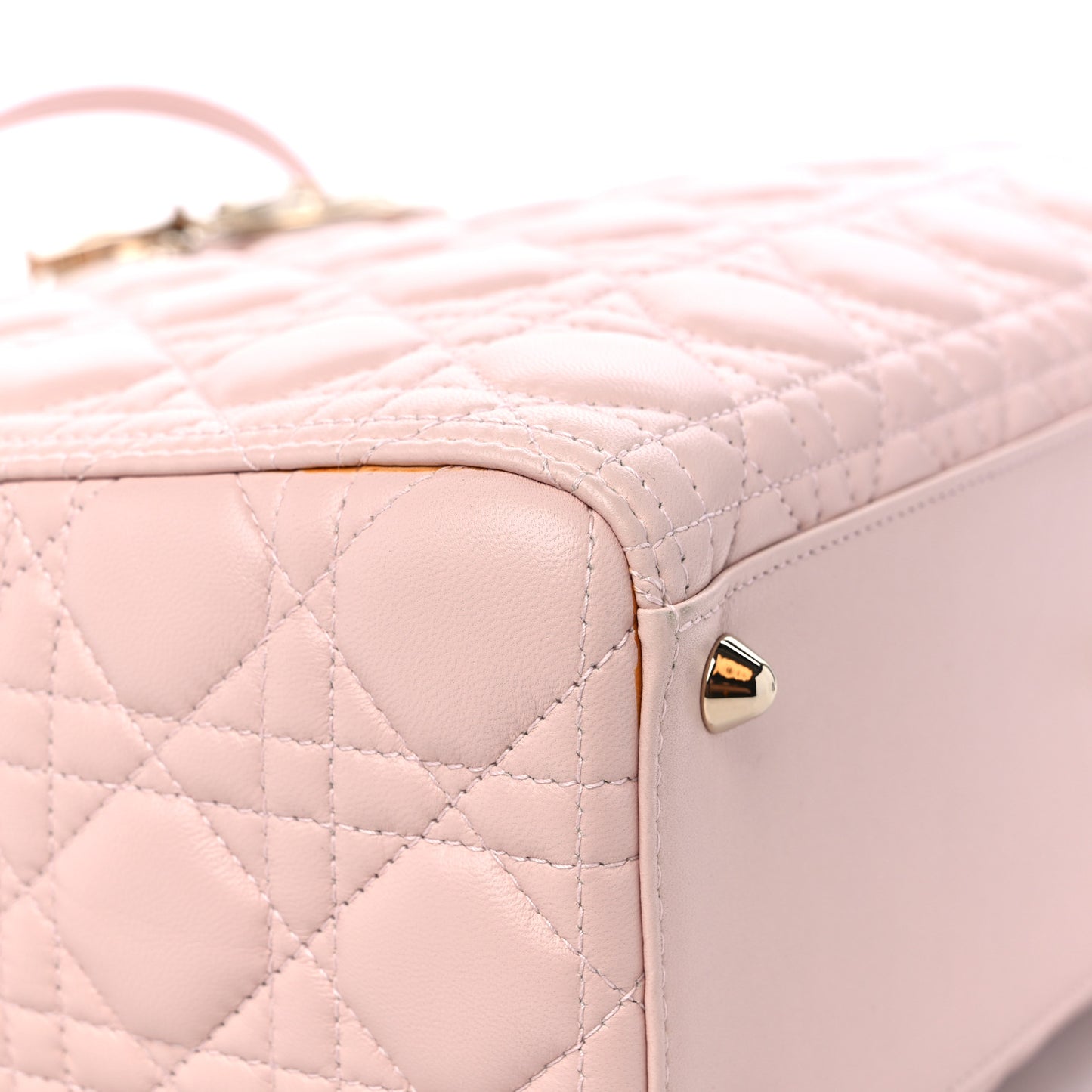 Lambskin Cannage Large Lady Dior Light Pink