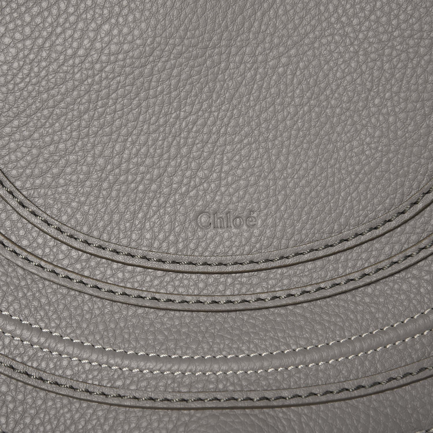 Chloe Calfskin Medium Marcie Round Crossbody Bag Cashmere Grey 7 of 7