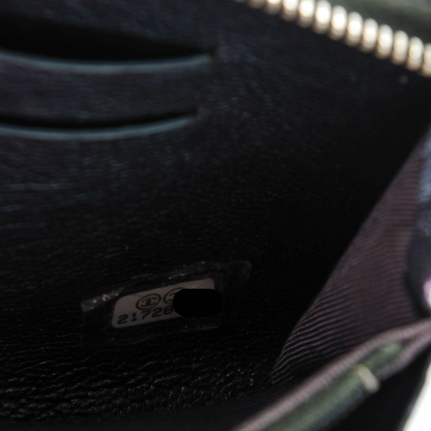 Iridescent Goatskin Quilted Small Zip Around Wallet Purple