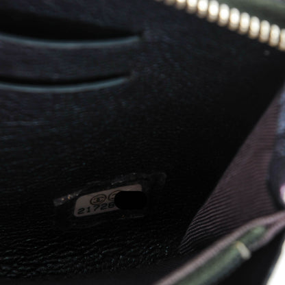 Chanel Iridescent Goatskin Quilted Small Zip Around Wallet Purple 8 of 8