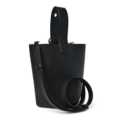 Loewe Soft Grained Calfskin Mini Pebble Bucket Bag Black 3 of 11