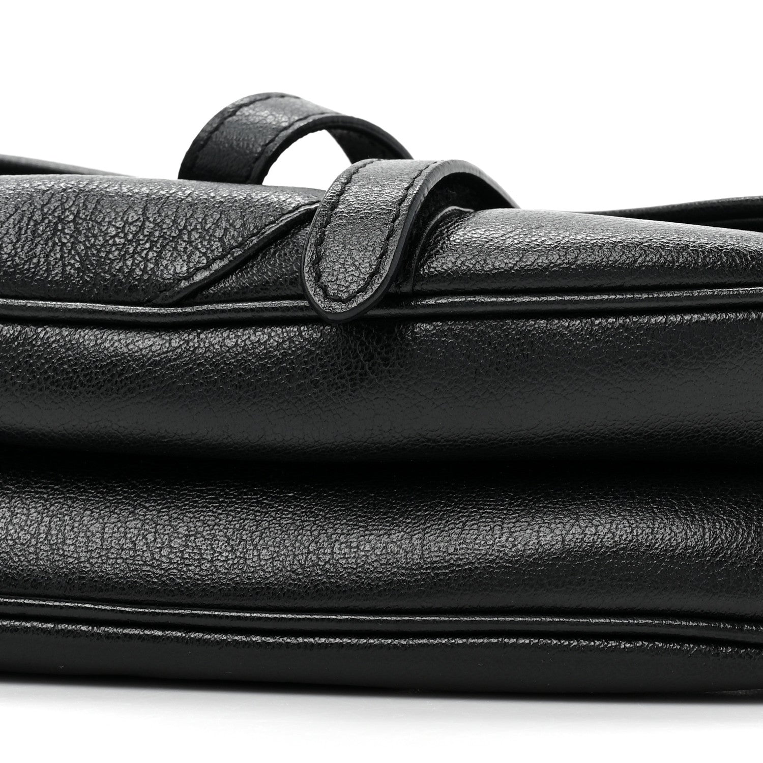 Christian Dior Shiny Goatskin Saddle Bag Black 8 of 9