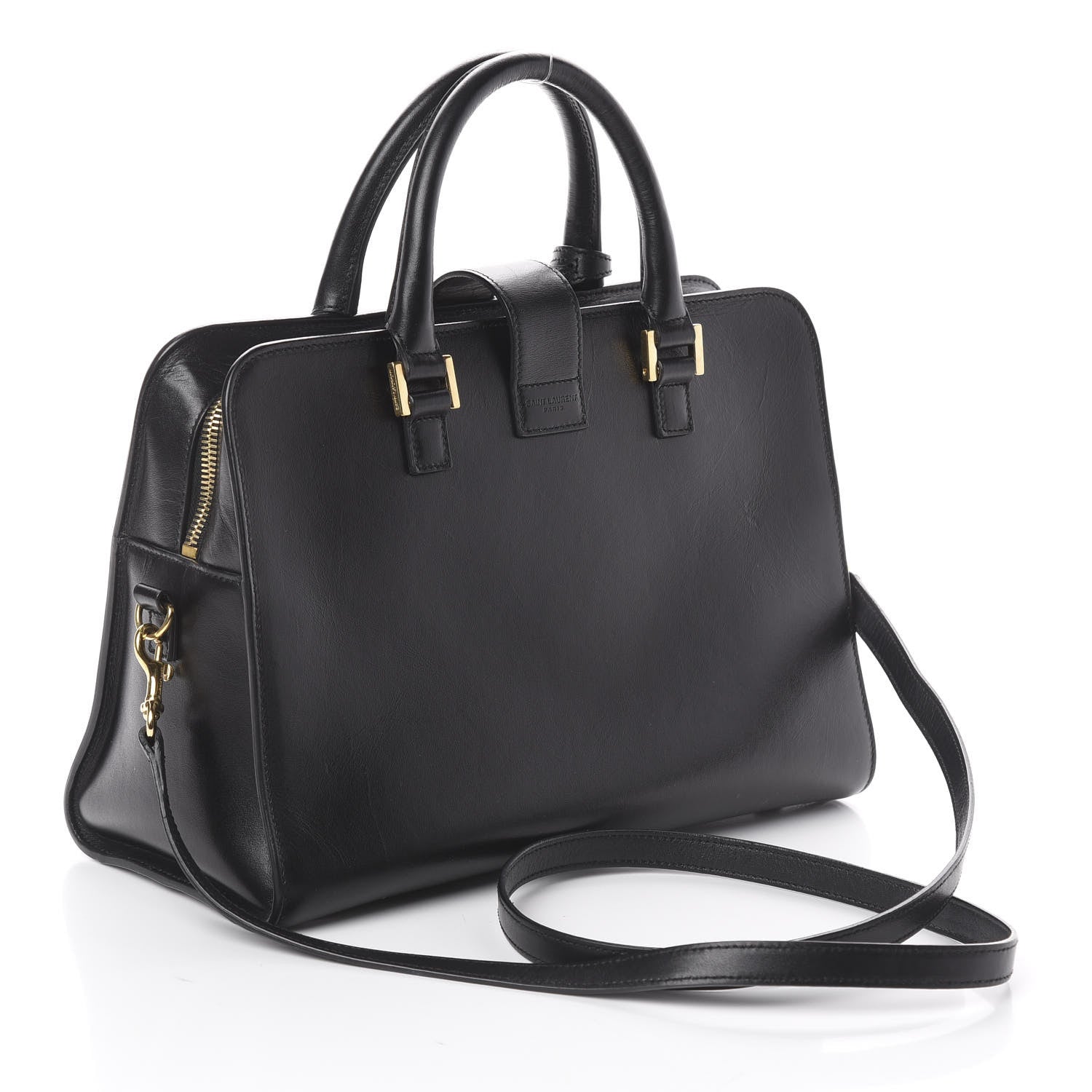 Saint Laurent Smooth Calfskin Small Monogram Cabas Black 2 of 8