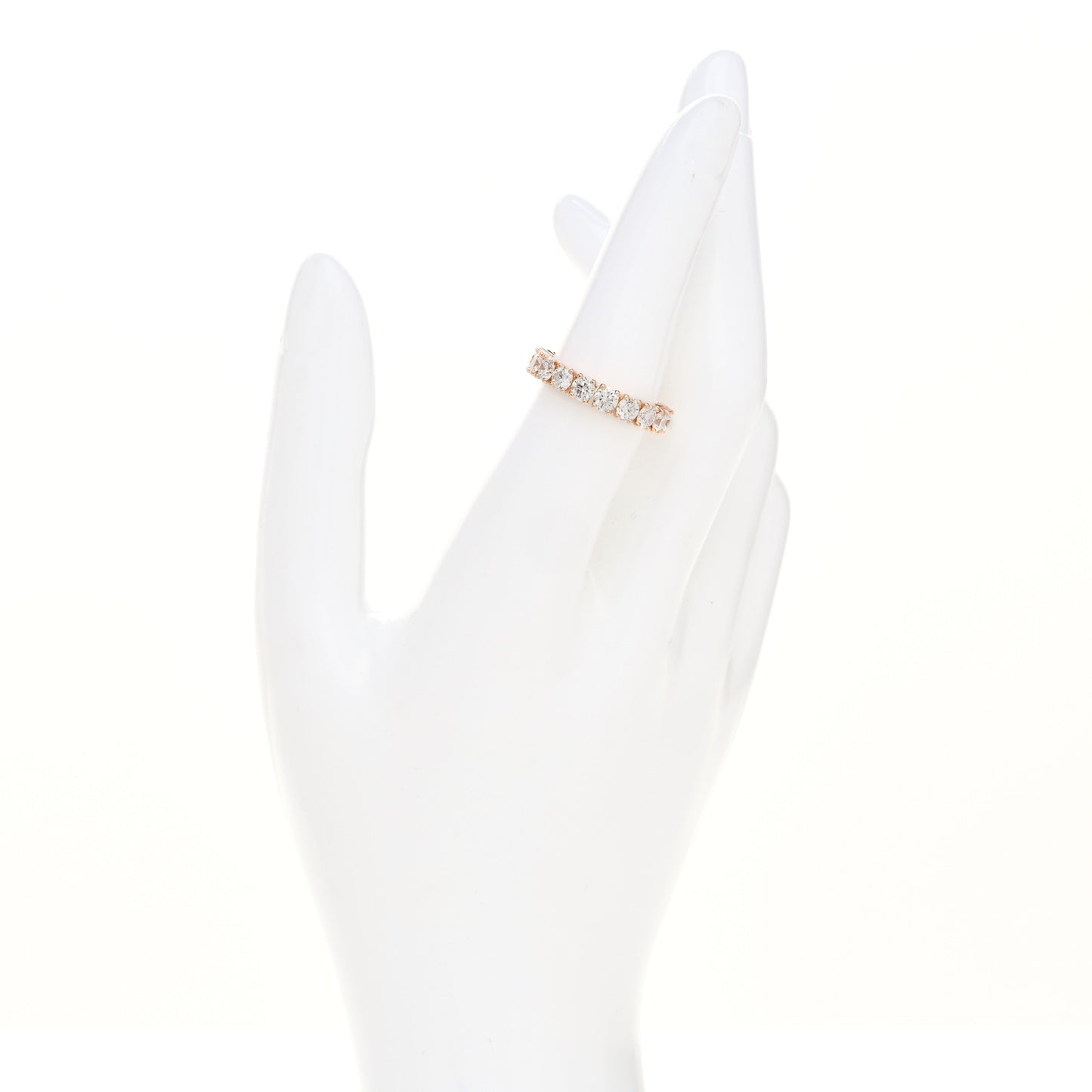 18K Pink Gold Diamond 2.88ctw Destinee Wedding Band Ring 52 6