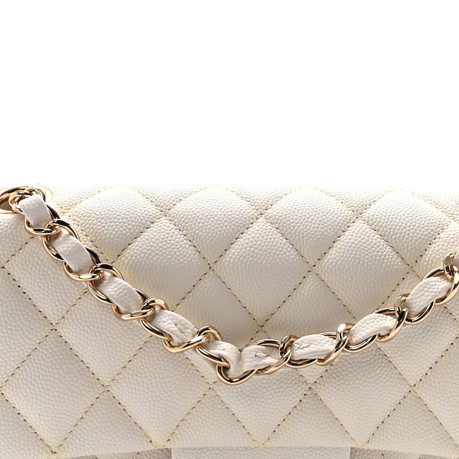 Chanel Caviar Quilted Small Double Flap White 8 of 10
