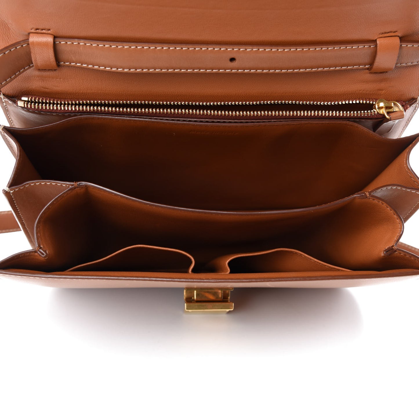 Smooth Calfskin Medium Classic Box Flap Bag Camel