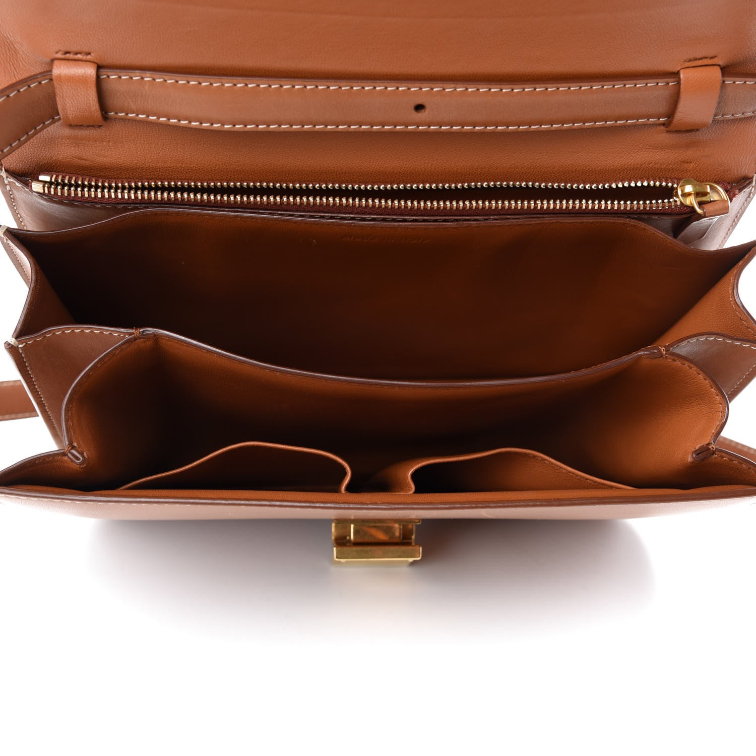 Celine Smooth Calfskin Medium Classic Box Flap Bag Camel 5 of 13
