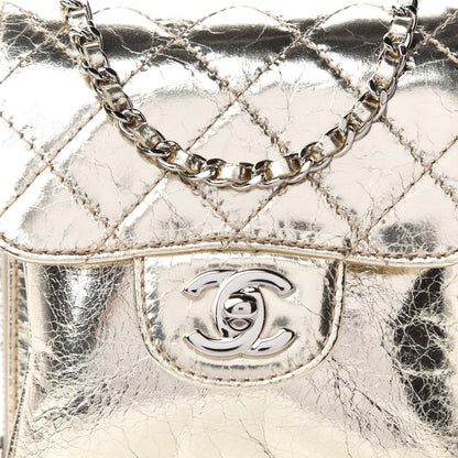 Chanel Crackled Aged Calfskin Mini Crossbody Flap Gold 9 of 10