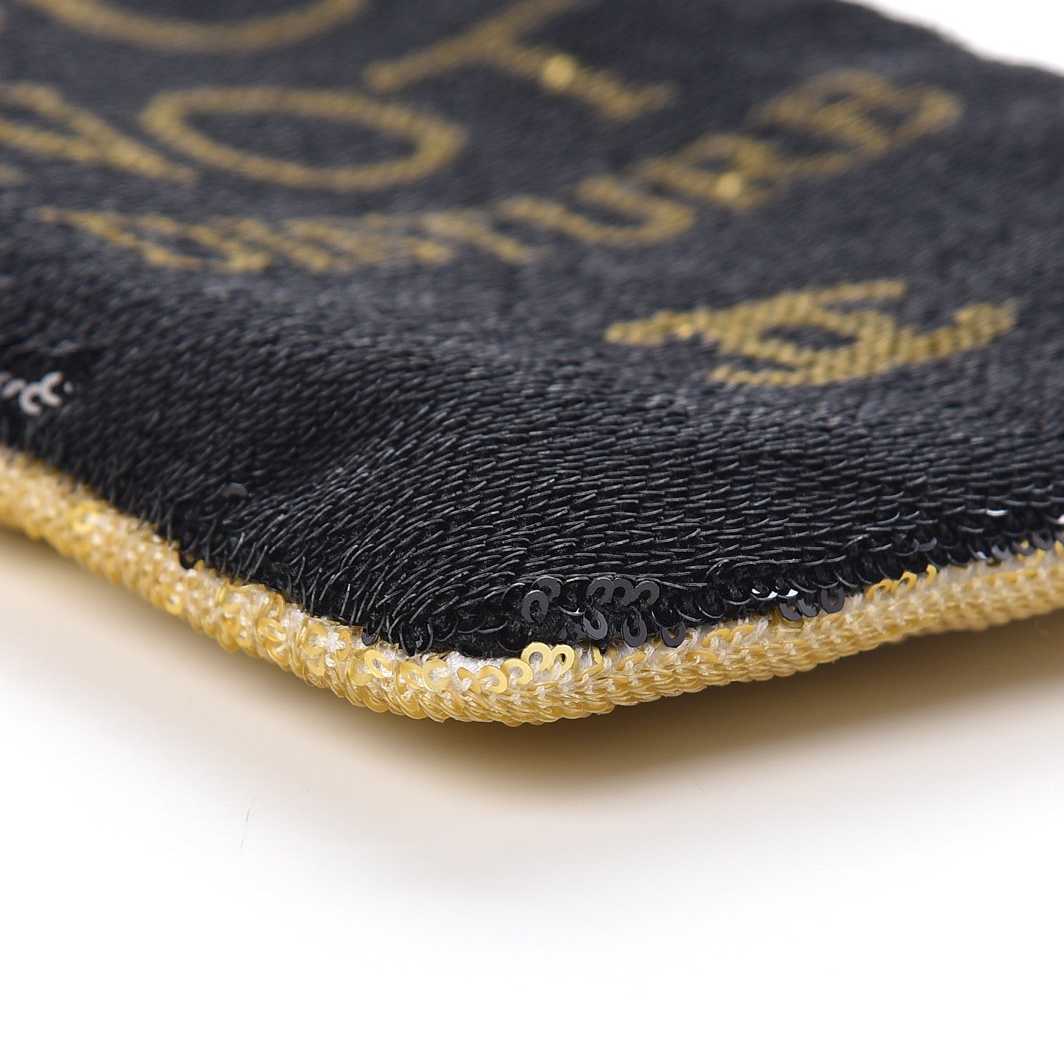 Chanel Sequin Do Not Disturb Minaudiere Clutch Black Gold 11 of 12