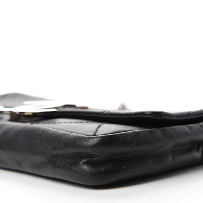 Chanel Lambskin Diamond Stitched CC East West Flap Black 7 of 12
