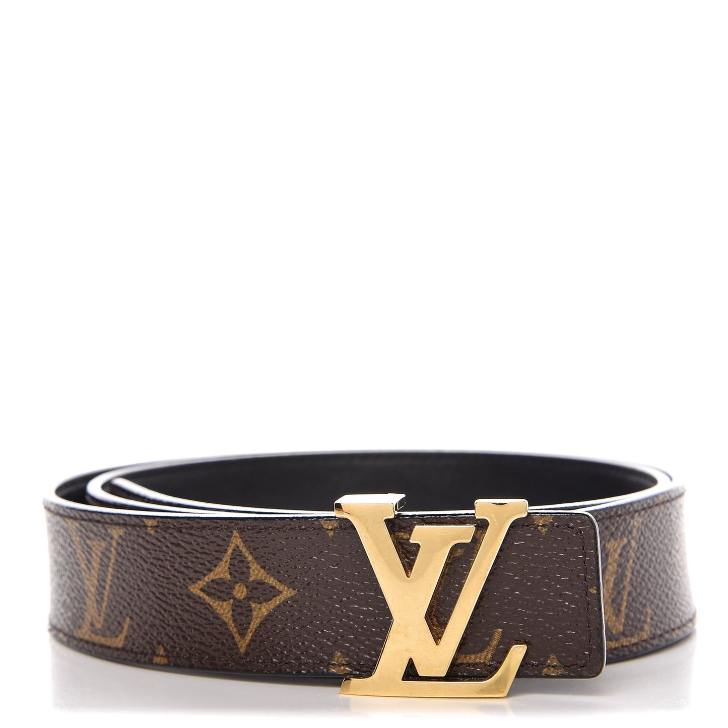 Calfskin Monogram 30mm LV Initiales Reversible Belt 80 32 Black