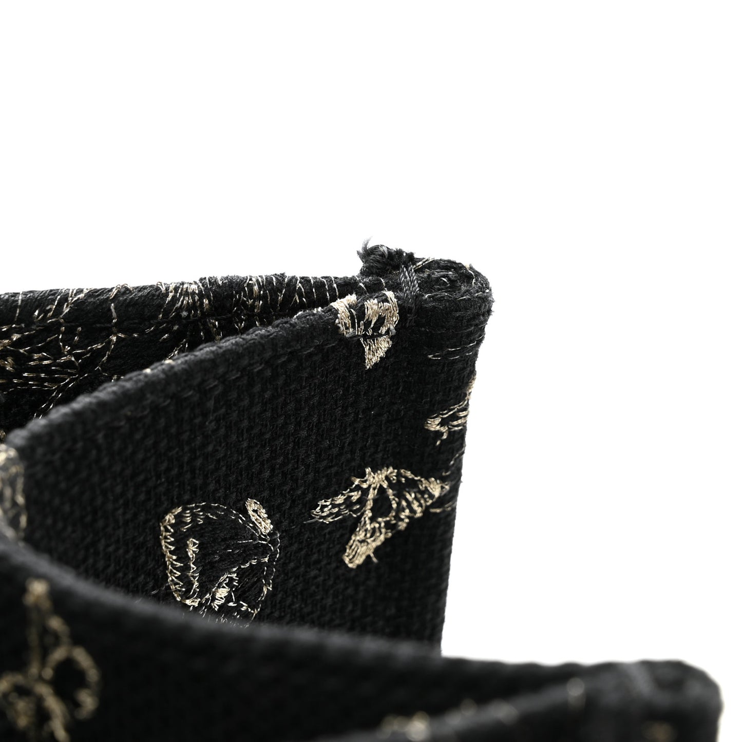 Canvas Embroidered Medium New York Butterfly Book Tote Black