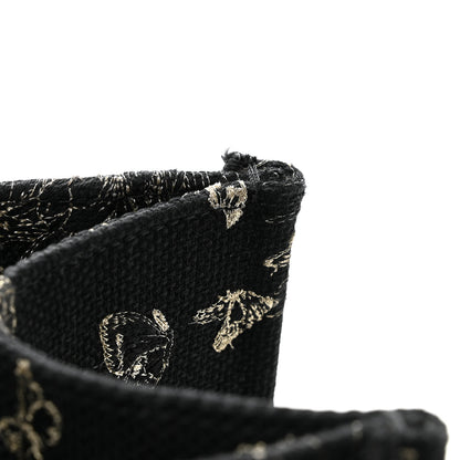 Christian Dior Canvas Embroidered Medium New York Butterfly Book Tote Black 12 of 12