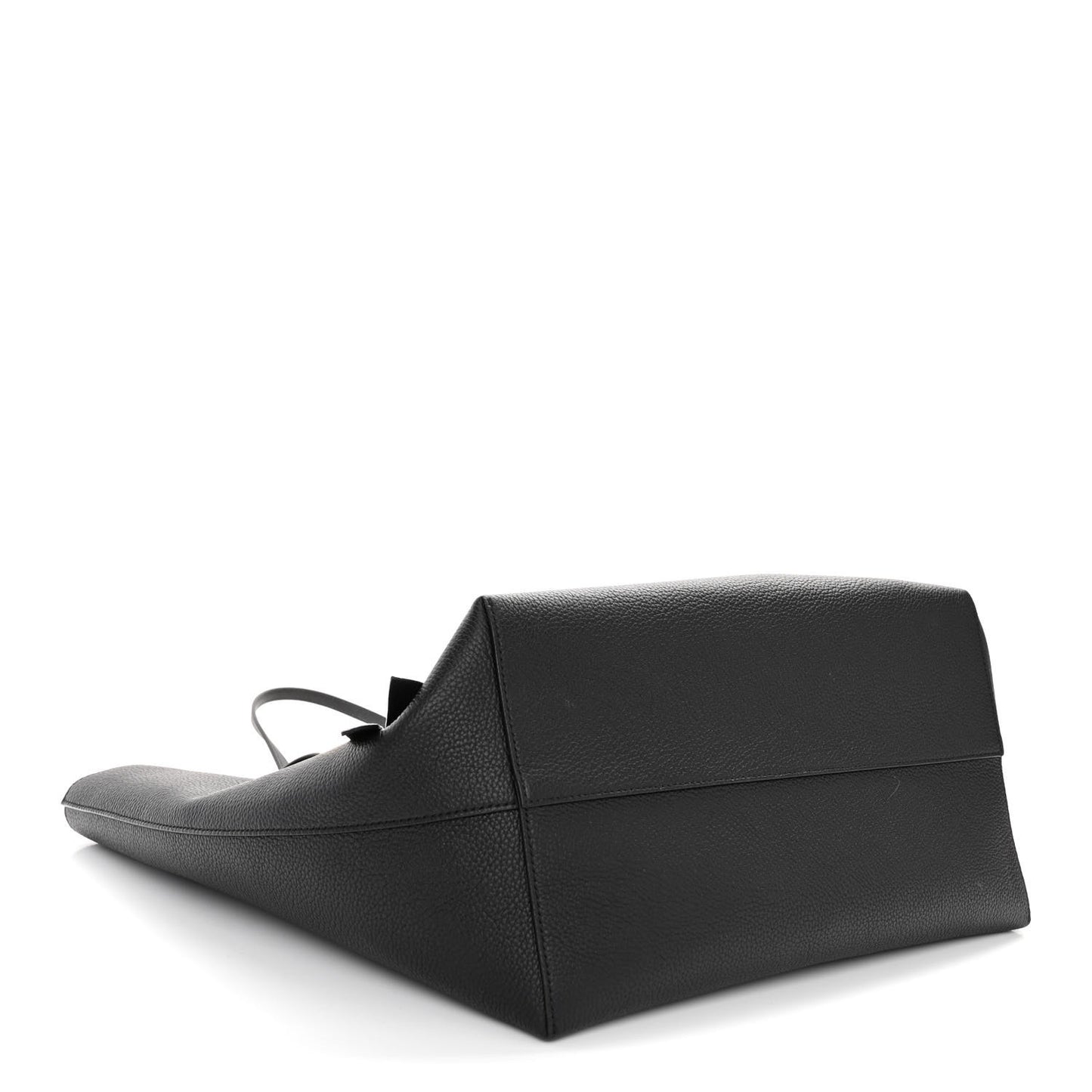 Grained Calfskin Skull Open Shopper Tote Black