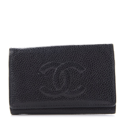 Chanel Caviar Timeless CC 6 Key Holder Case Black 1 of 7
