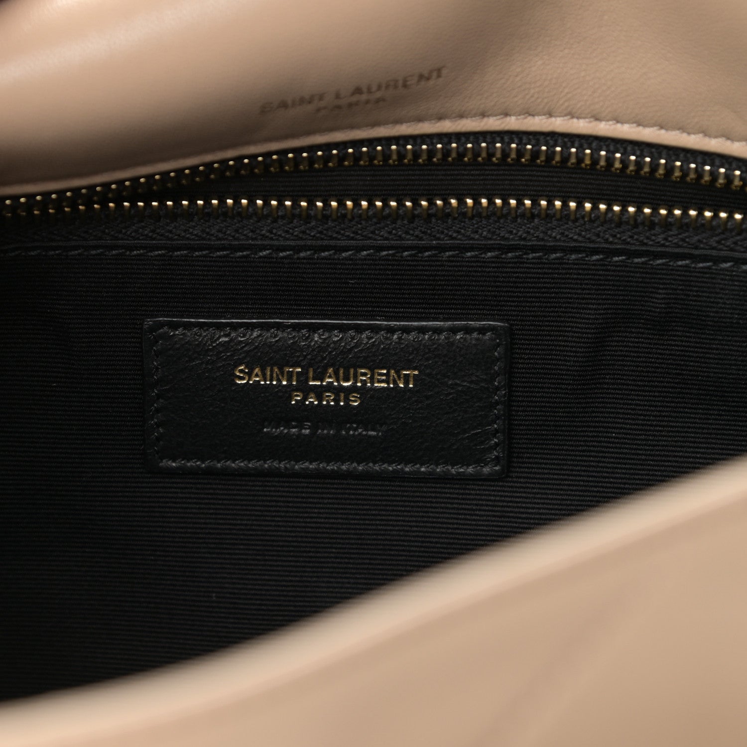 Saint Laurent Lambskin Matelasse Monogram Medium Niki Chain Satchel Dark Beige 6 of 12