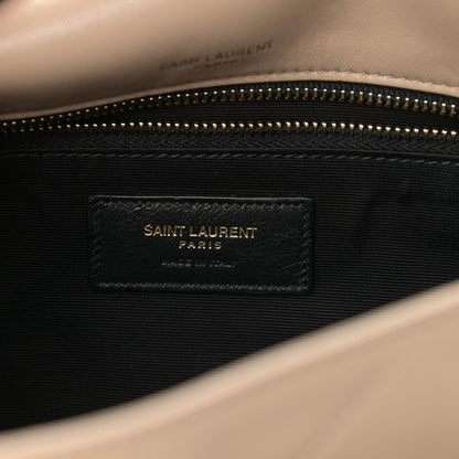 Saint Laurent Lambskin Matelasse Monogram Medium Niki Chain Satchel Dark Beige 6 of 12