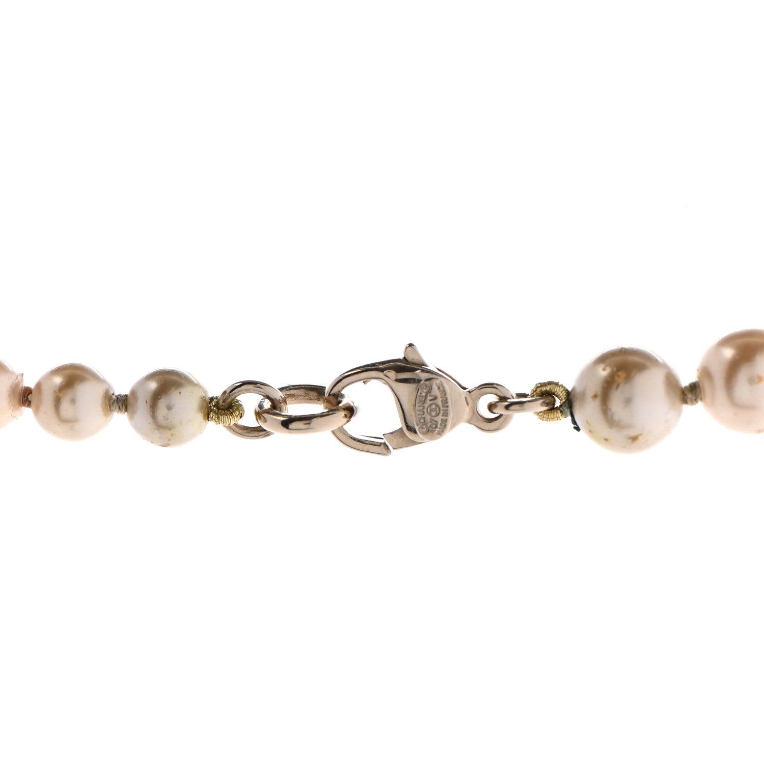 Chanel Graduated Pearl CC Long Necklace Gold 4 of 8