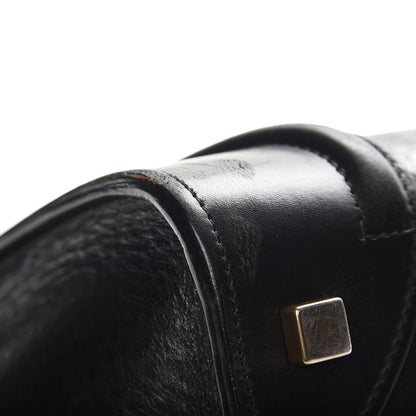 Celine Calfskin Astrakhan Embossed Mini Luggage Black 8 of 10