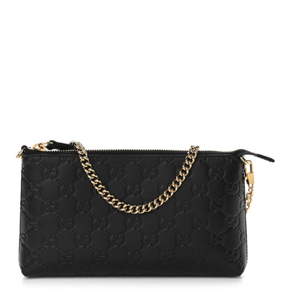 Gucci Guccissima Signature Wrist Wallet Black 1 of 11