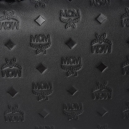 MCM Calfskin Ottomar Monogram Essential Boston Bag Black 8 of 10