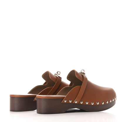 Hermes Heritage Calfskin Carlotta Mules 36 Naturel 4 of 8
