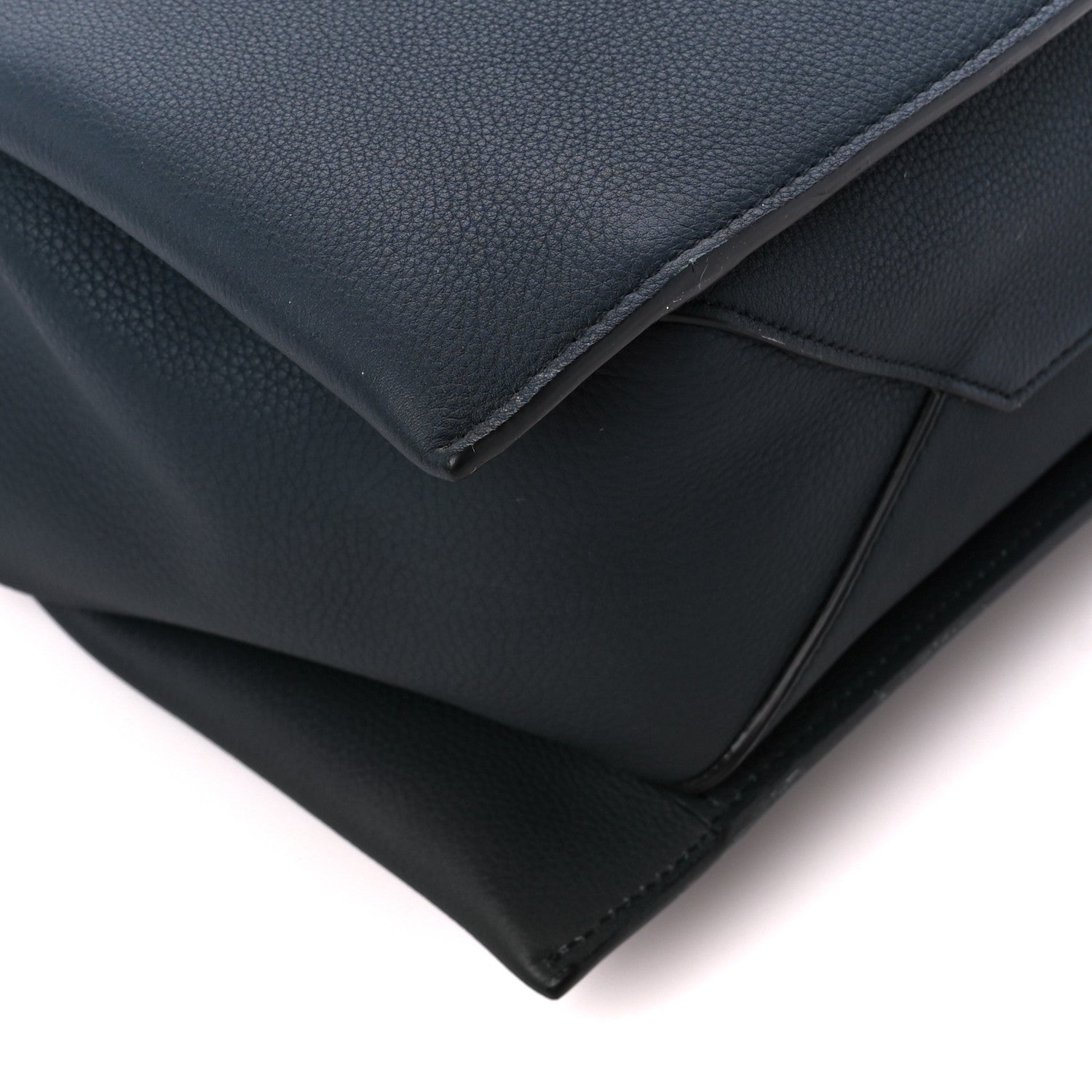 Celine Baby Grained Calfskin Medium Tri-Fold Bag Dark Sea 12 of 13
