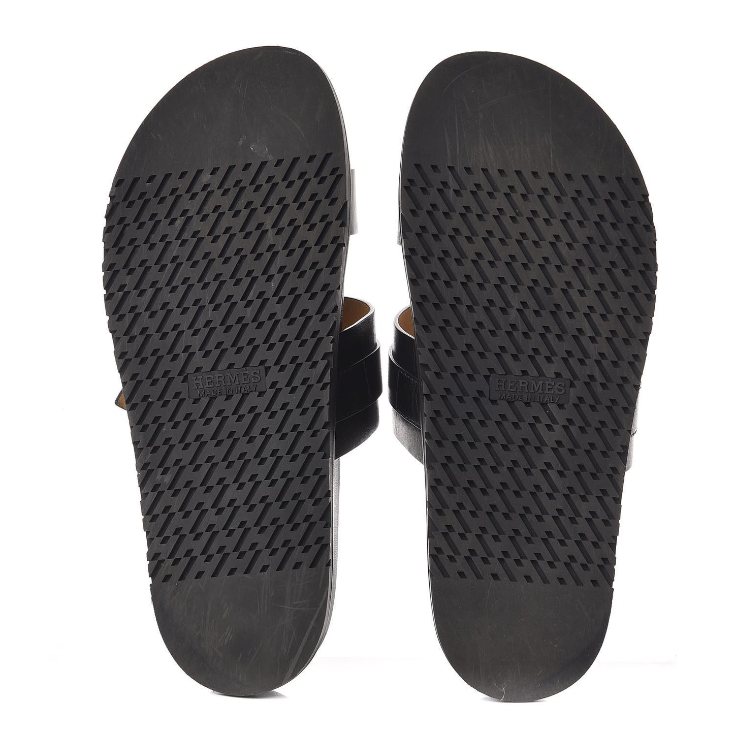 Calfskin Mens Tao Sandals 44 Black