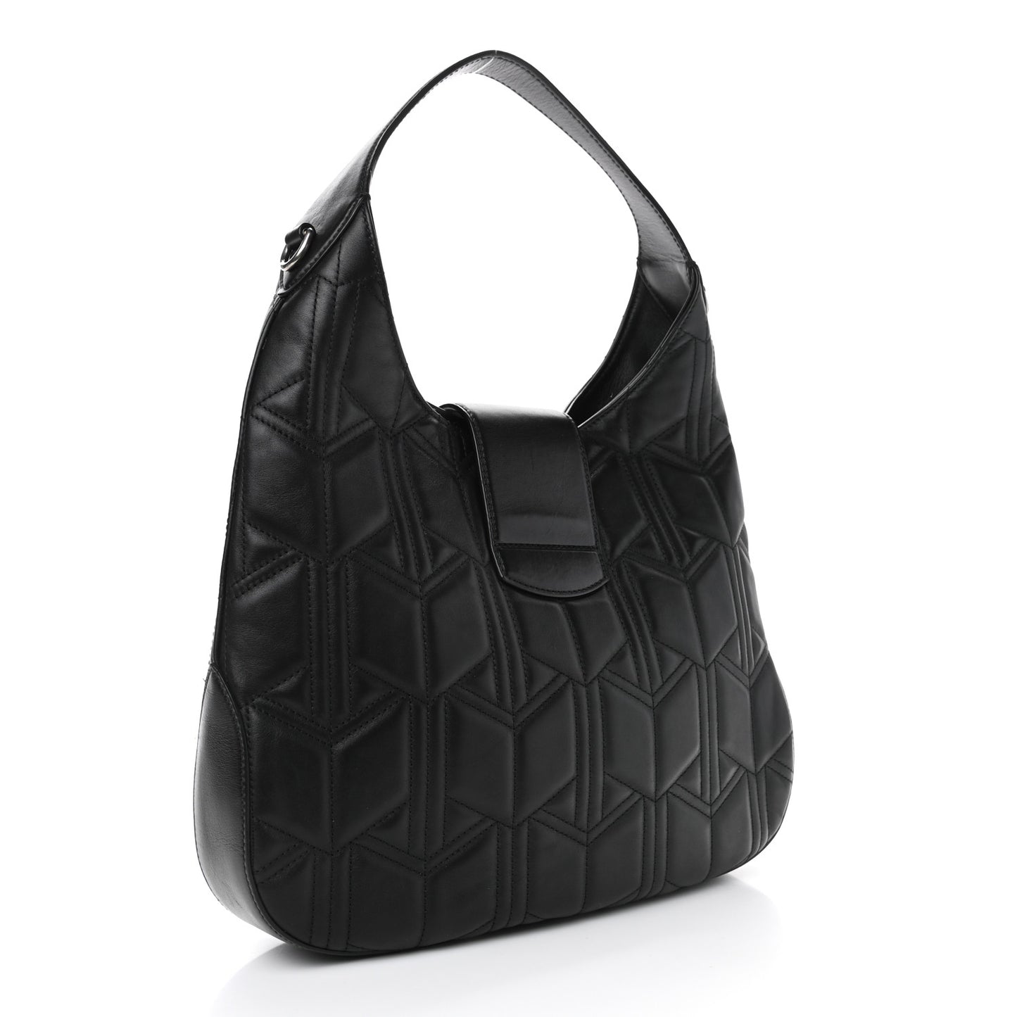 Calfskin Web Quilted Medium Dionysus Hobo Black