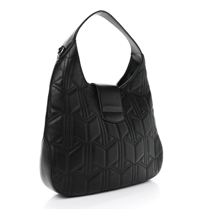 Gucci Calfskin Web Quilted Medium Dionysus Hobo Black 2 of 4