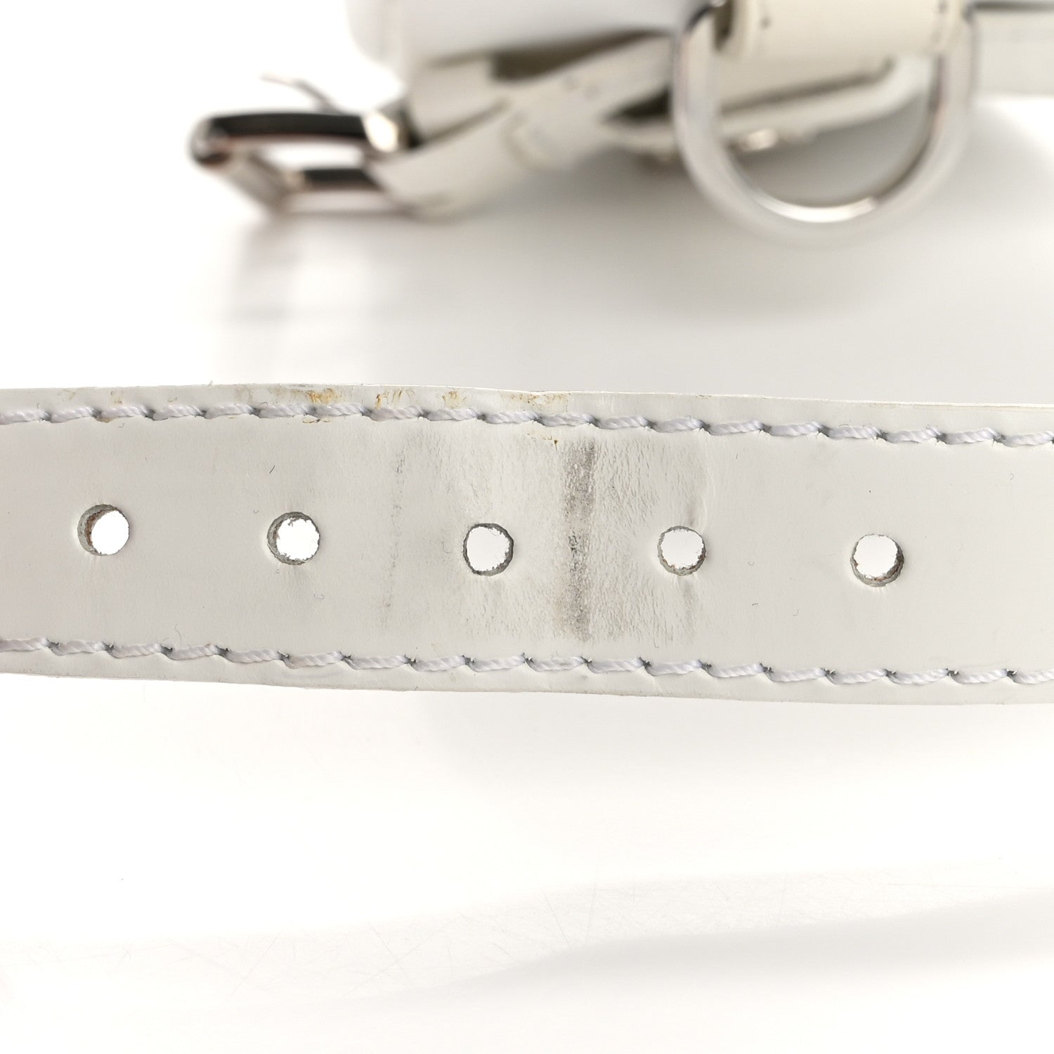 Prada Spazzolato Rois Re-Nylon Metal Triangle Logo Monolith Pouch Pocket 55mm Boots 36 White 12 of 14