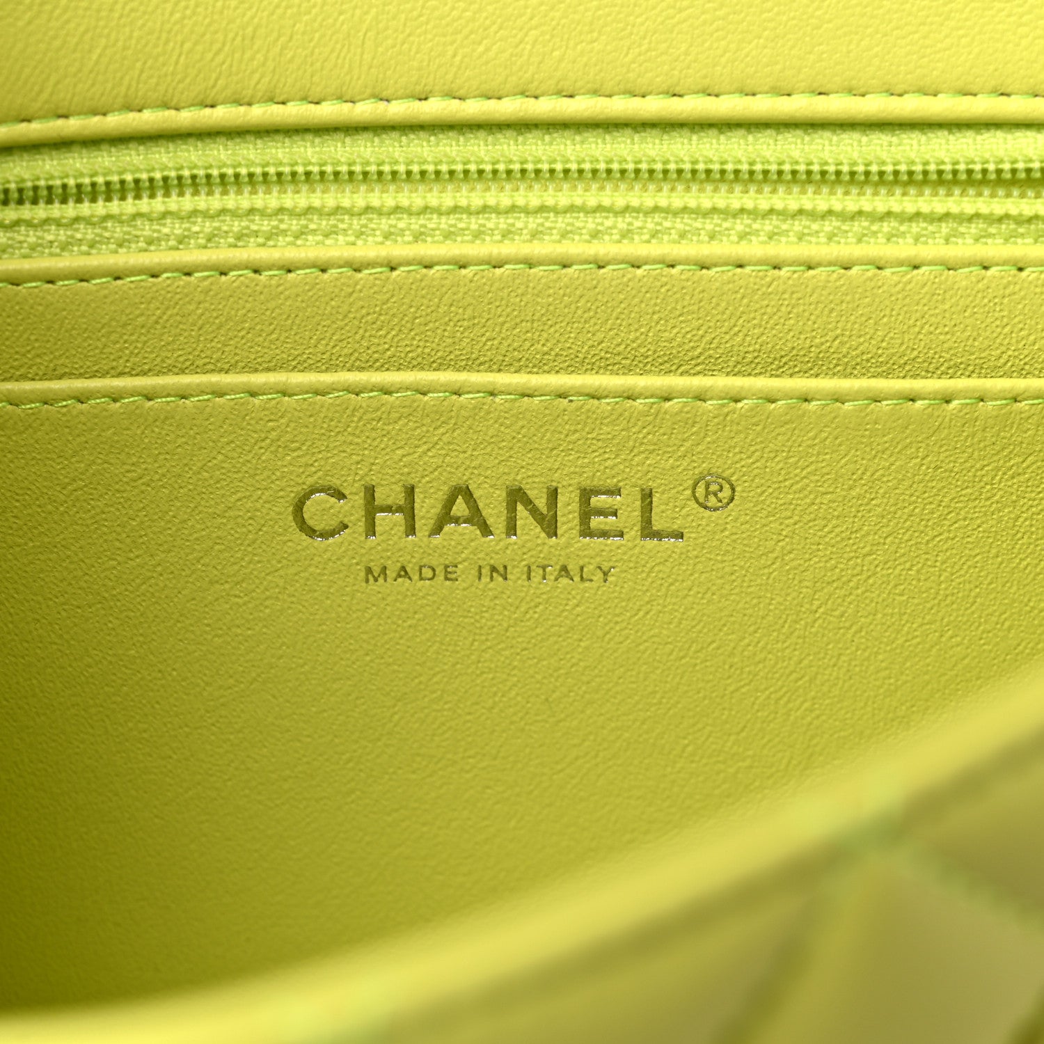 Chanel Lambskin Quilted Mini Rectangular Flap Yellow 6 of 11