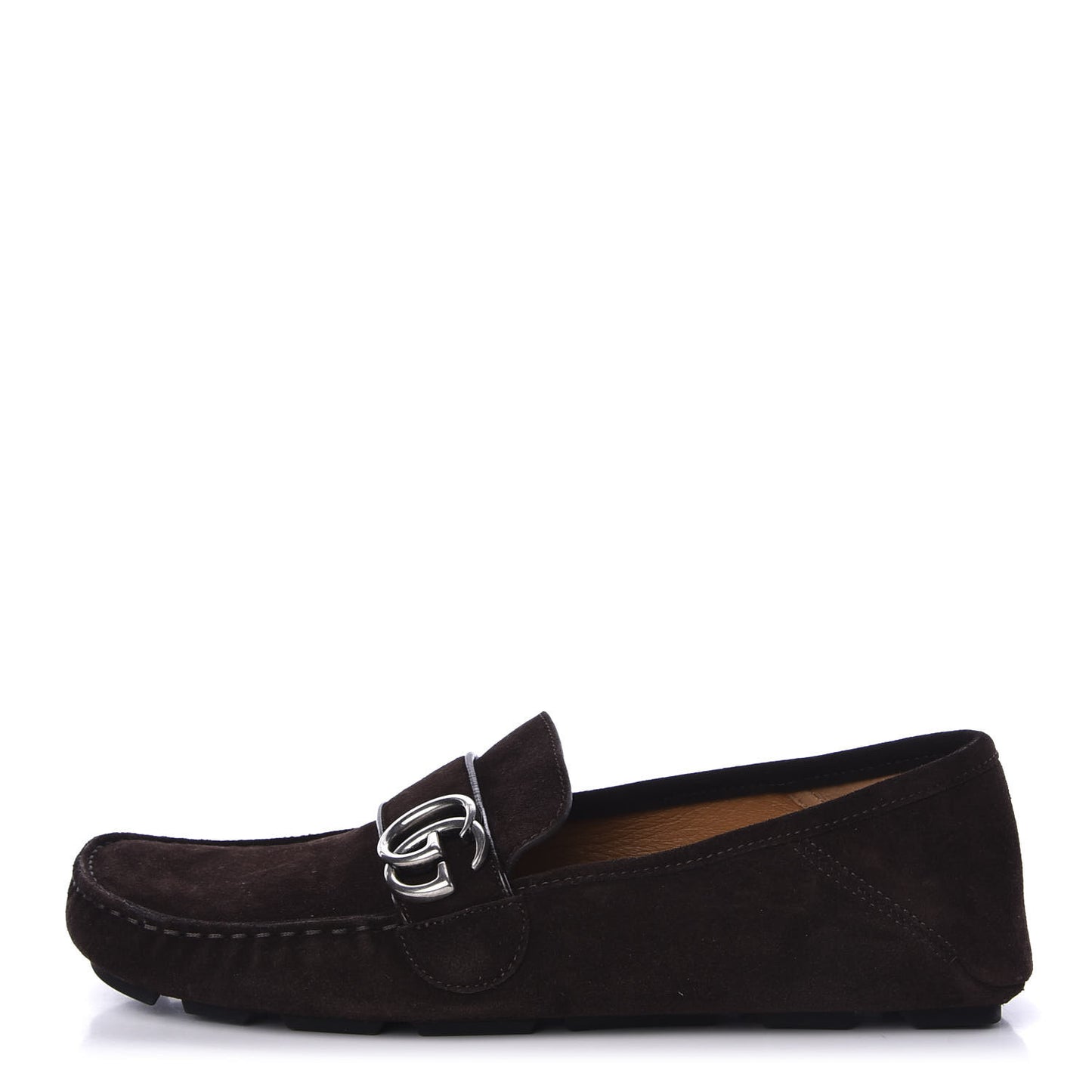 Suede Mens Driver Queen Loafers 7.5 Cocoa