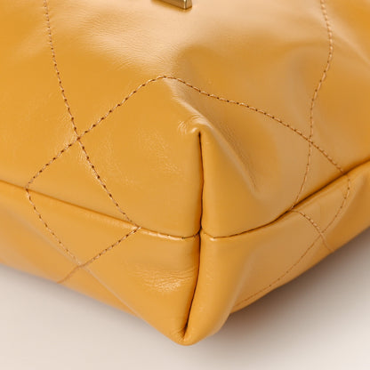 Chanel Shiny Calfskin Quilted Mini Chanel 22 Yellow 9 of 10