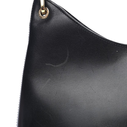 Gucci Smooth Calfskin Bamboo Handle Shoulder Bag Black 10 of 12