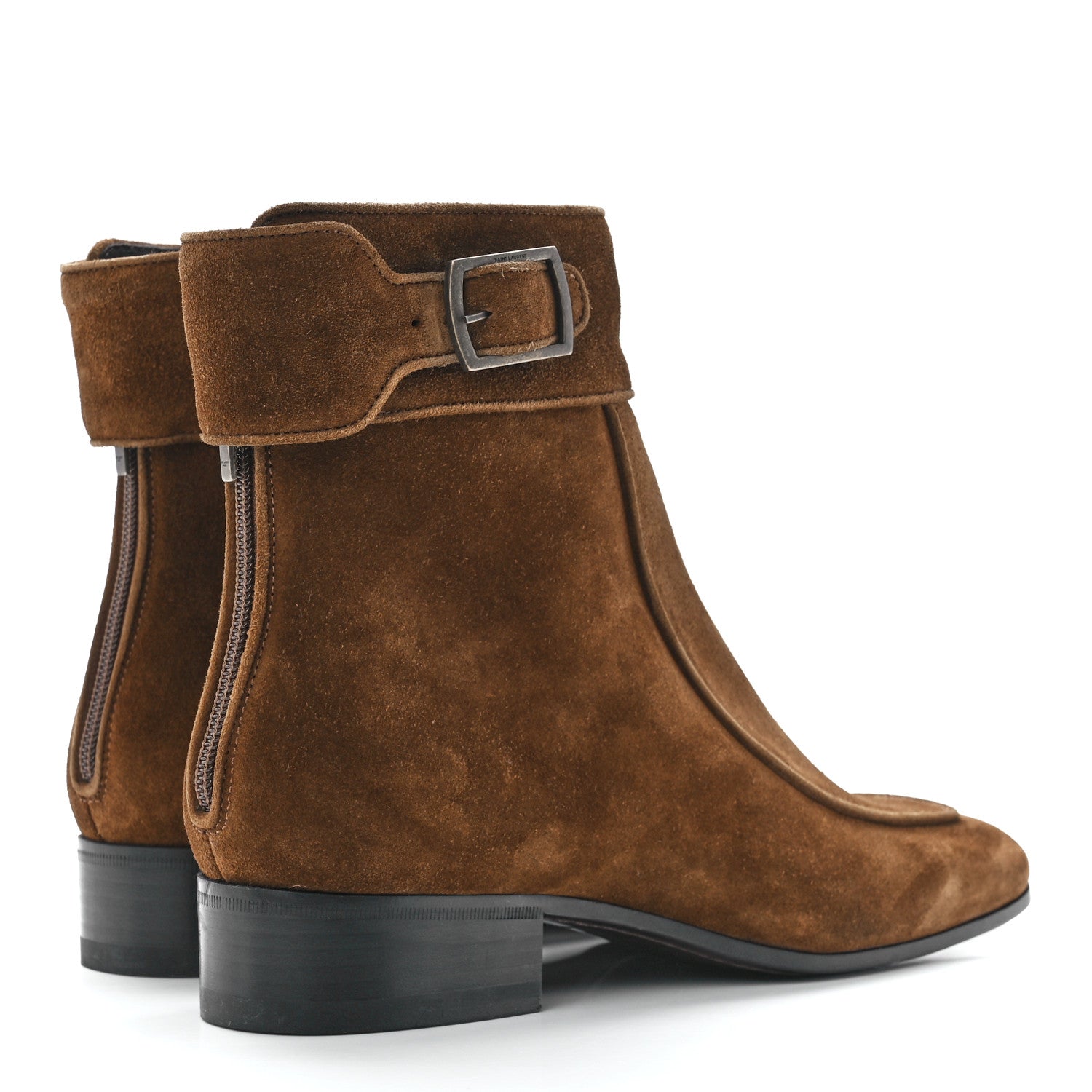 Saint Laurent Suede Otterproof Miles 30 Buckle Boots 41 Land 4 of 9