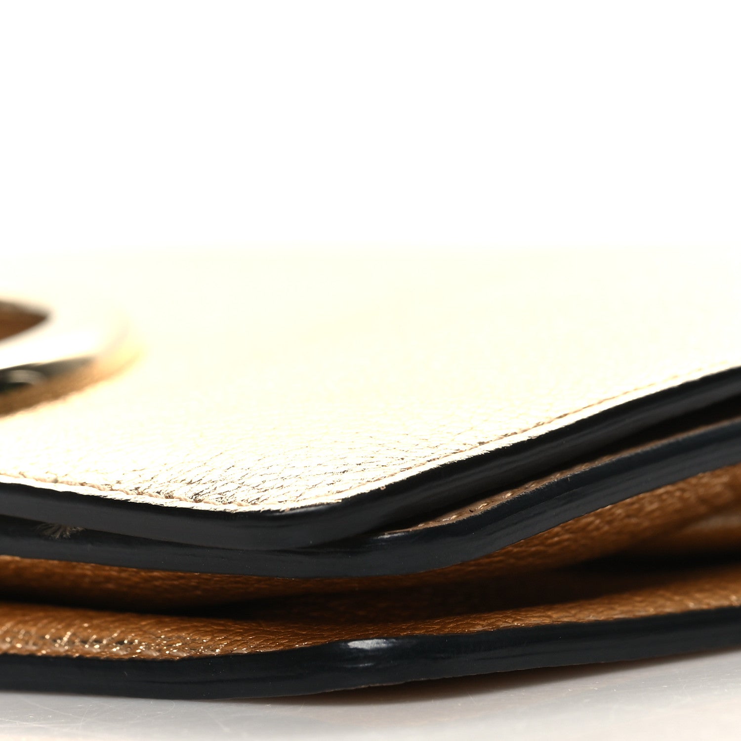 Chloe Metallic Grained Calfskin Gabrielle Gold Chestnut 12 of 15