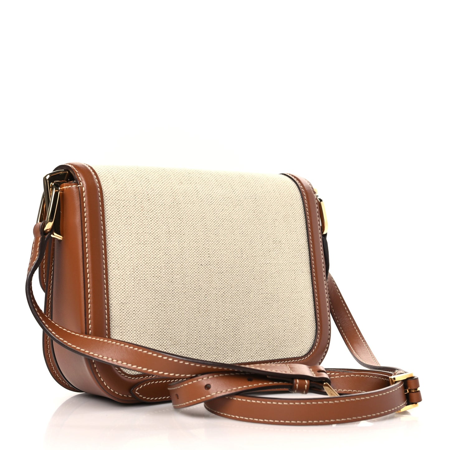 Mistolino Vitello Embleme Flap Shoulder Bag Naturale Cognac